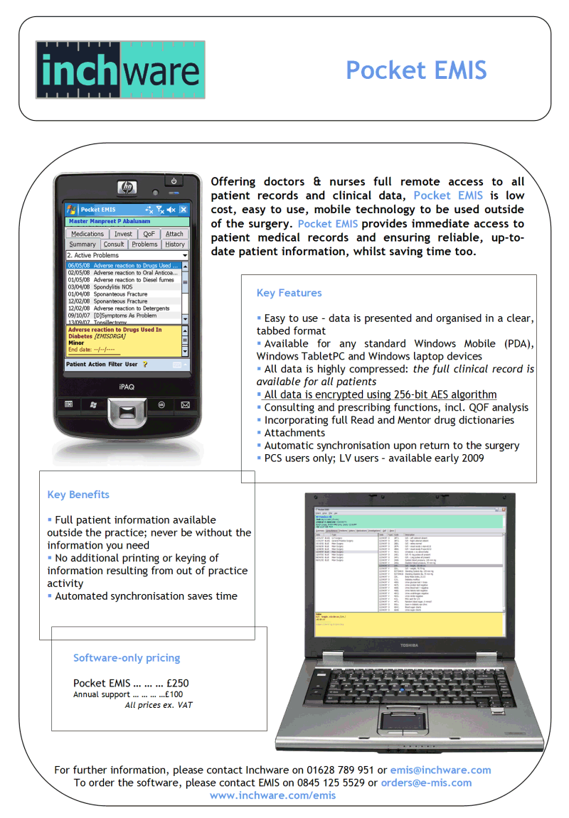 Pocket Emis flyer