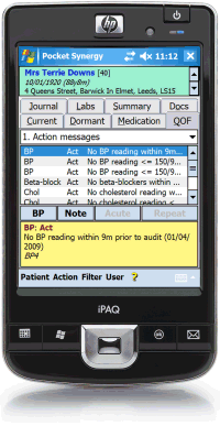 Pocket Synergy running on an iPAQ 214